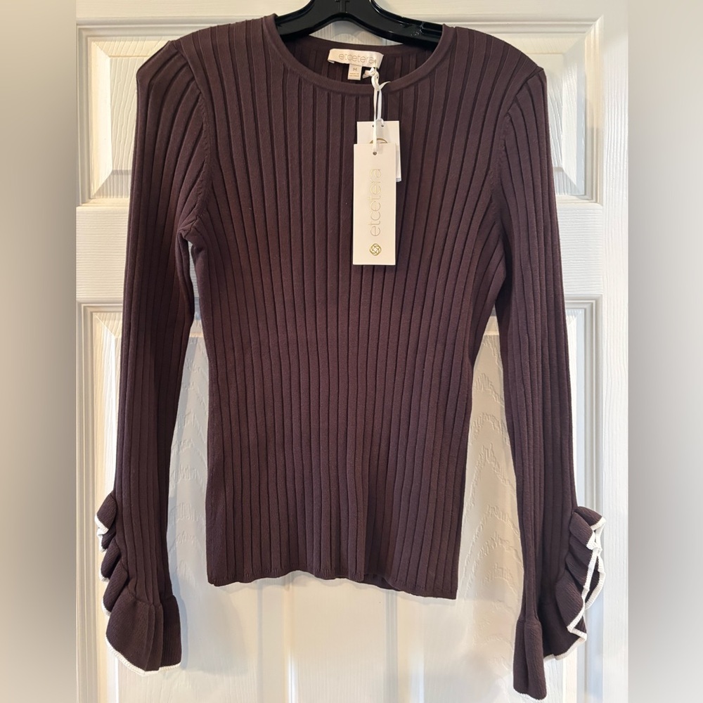 NWT Brown Etcetera Sweater Size M - Picture 1 of 9